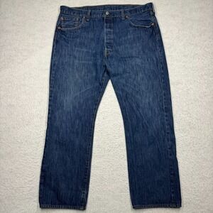 Levi's 501 Jeans Dark Wash Straight Leg Denim Casual Men's Size 40x30